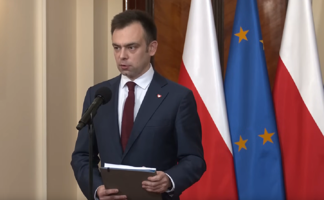 Minister finansów Andrzej Domański (fot. za: MF/YouTube)