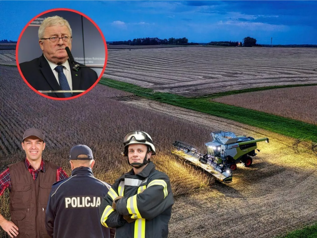 ”Oni dbają, byś miał chleb” Minister apeluje: ustąp kombajnowi