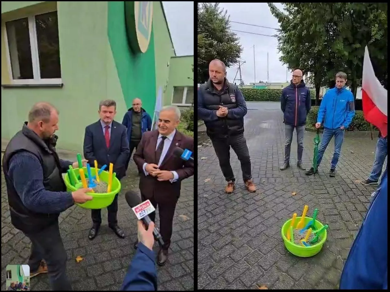 Zamknięte drzwi dla rolników. Ale za to są piaskownica i łopatki