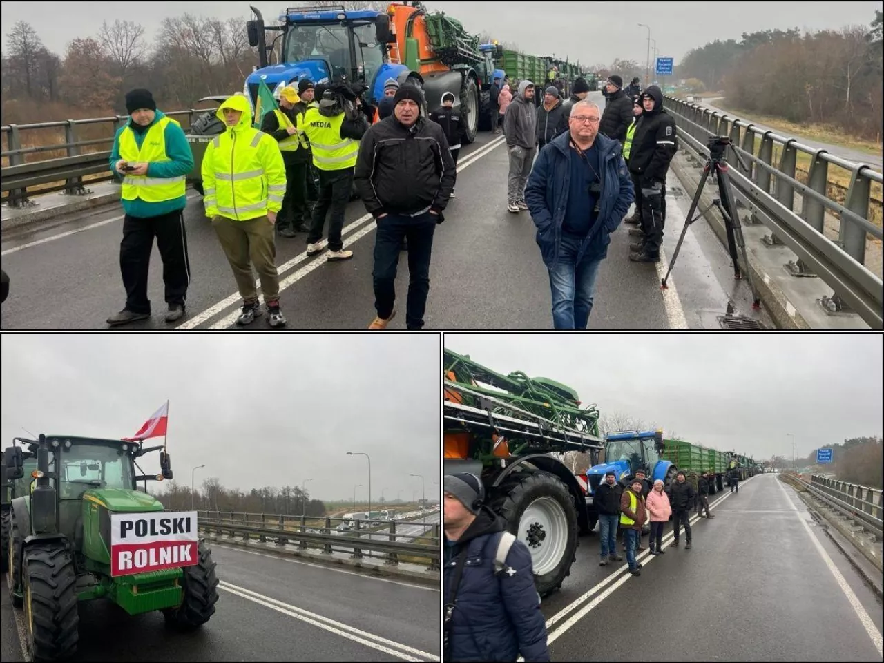 100 ciągników blokuje S3. Rolnicy walczą o rekompensaty. ”Ktoś nas okradł”