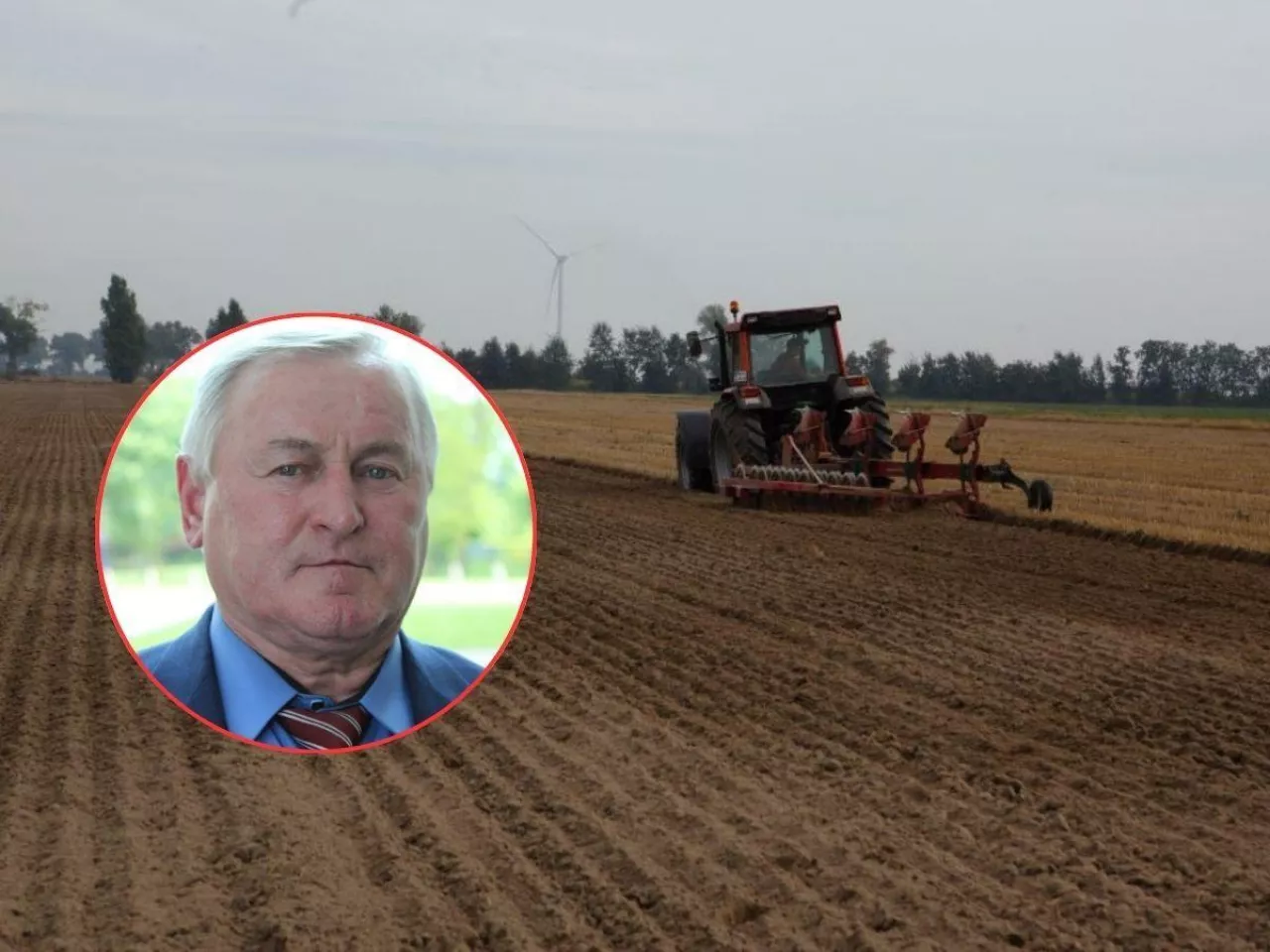 pole, traktor, postać prezesa DIR-u