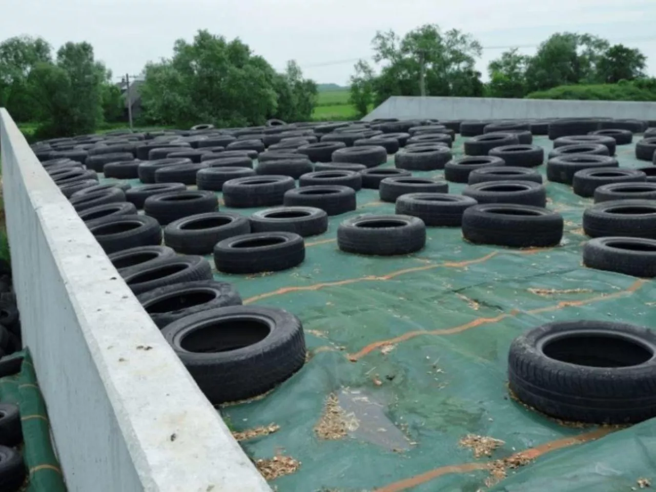 opony, kiszonka, pryzma, opony na pryzmie