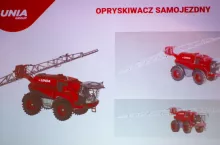 Wizualizacja prototypu opryskiwacza samobieżnego Unii, zaprezentowanego na konferencji prasowej na początku 2025 roku.