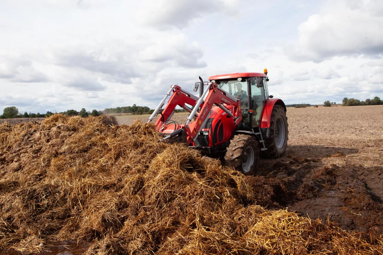 Składowanie odpadów i obornika na skraju polu