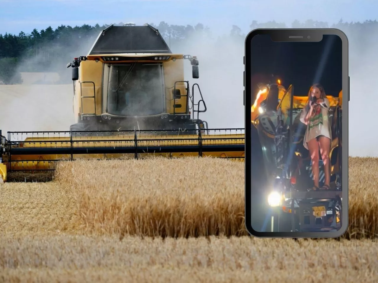 Koncert Eweliny Lisowskiej na kombajnie