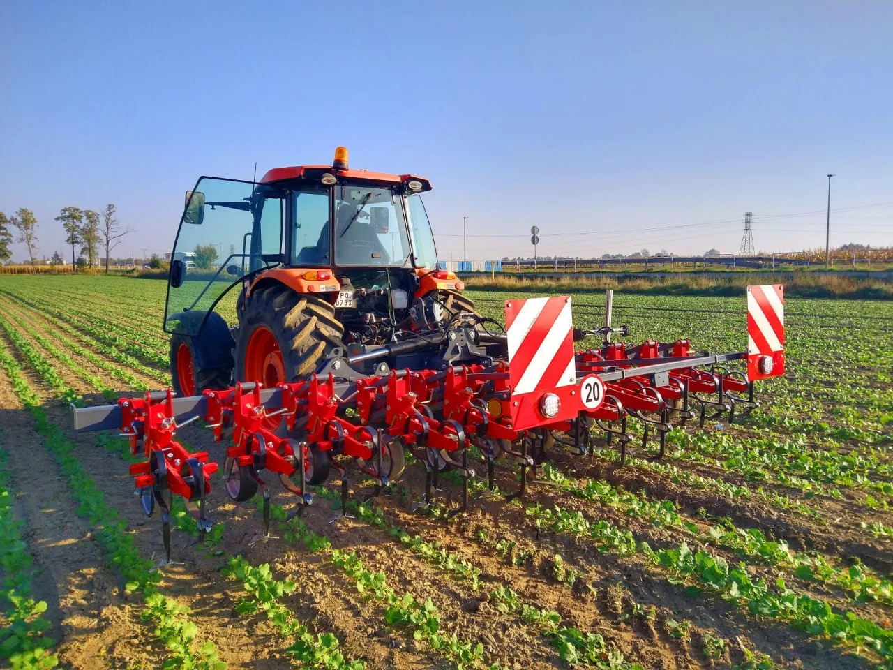 pole, traktor, pielnik